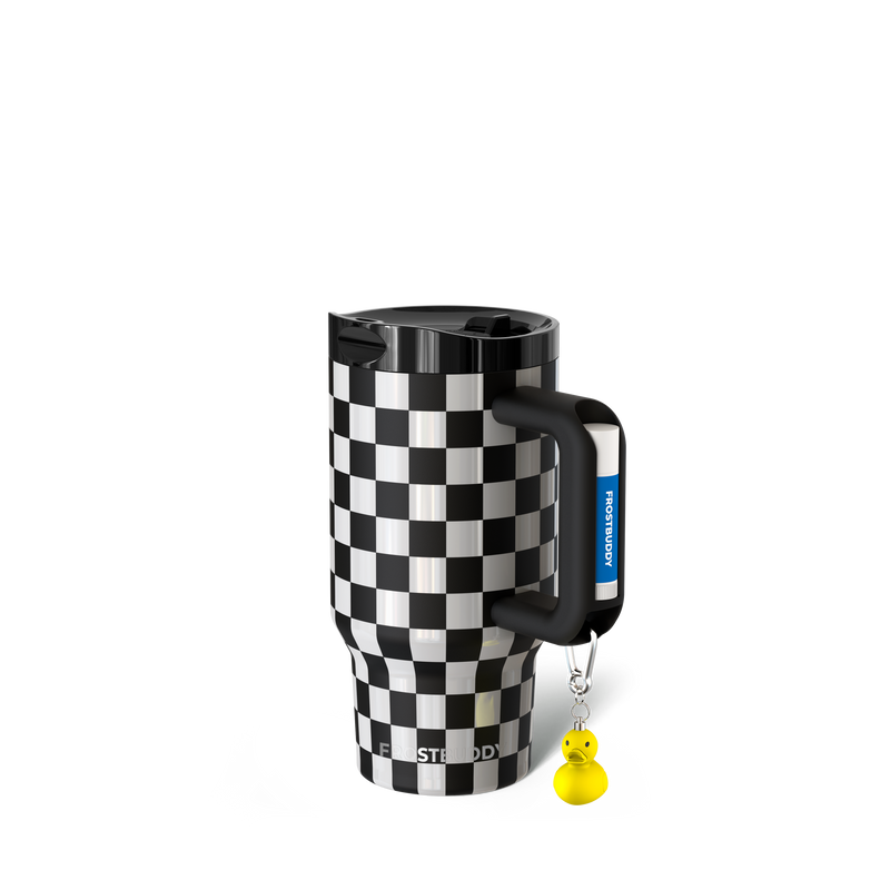Thicc Buddy 16oz | Black u0026 White Checkered